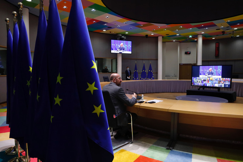 Europese Raad in coronapaniek