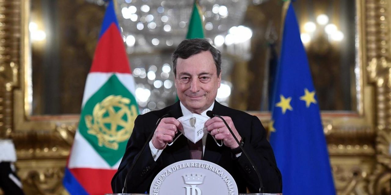 Draghi, regenboog op zijn Italiaans