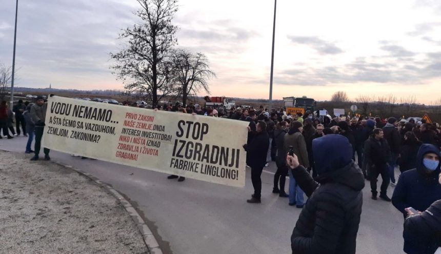 Sociaal en milieuprotest in Servië