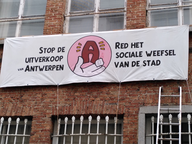 Geslaagde actie tegen gentrificatie en uithuiszetting in Antwerpen