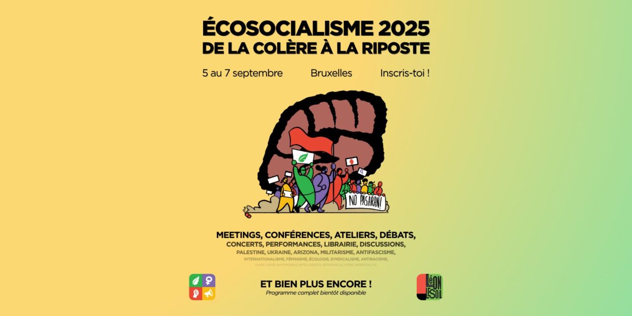 Ecosocialisme 2025 – Van woede naar verzet: Inschrijving